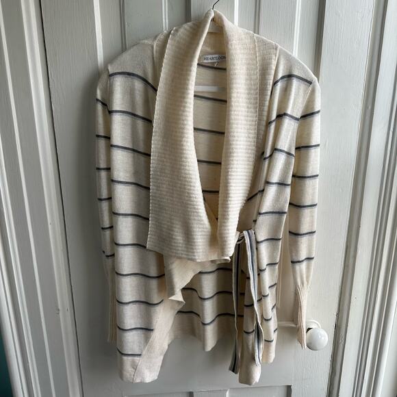 Heartloom Ella Striped Cardigan Side Tie Sweater - Picture 2 of 7